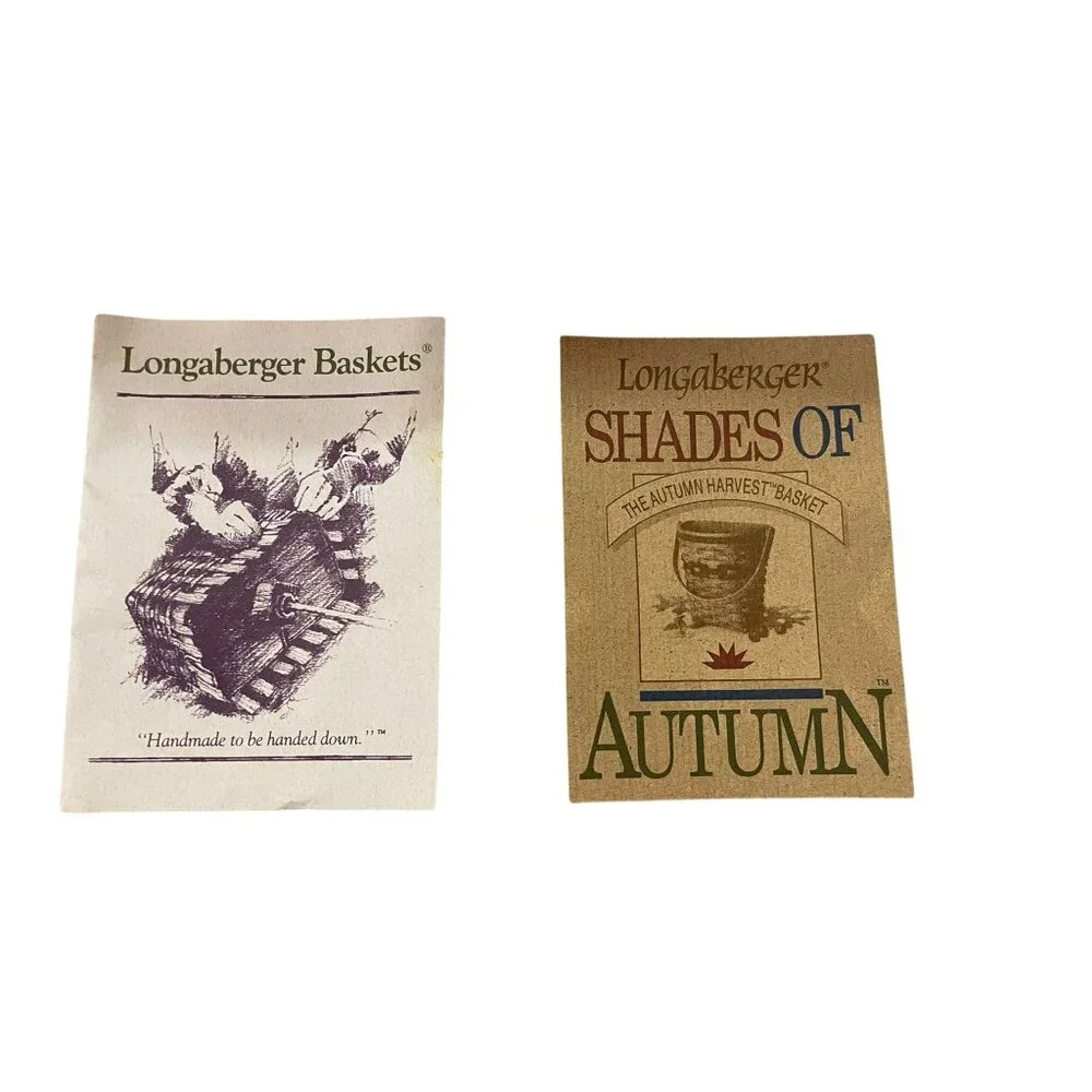 Vintage 1993 Longaberger Shades of Autumn Basket and Floral Fabric Liner Uses